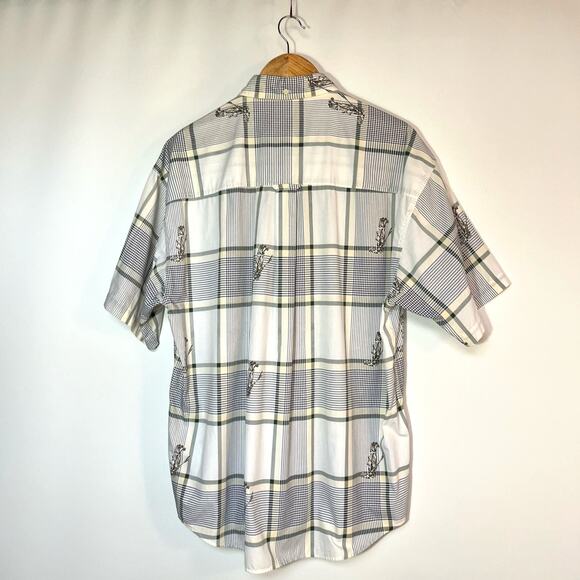 Salty Dog Gant Shirt Large Plaid Golf Cotton Button Down Short Sleeve - Picture 2 of 13